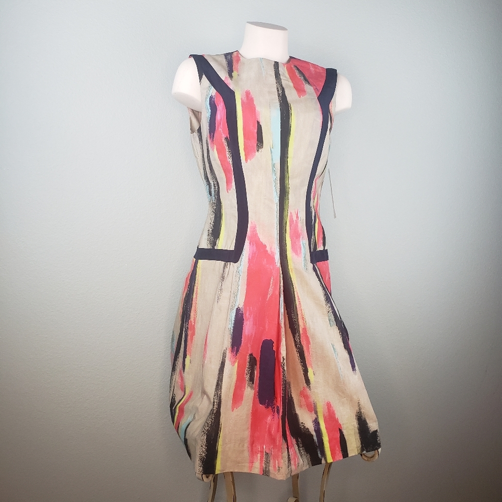 NWT Lela Rose Drop waist panel dress